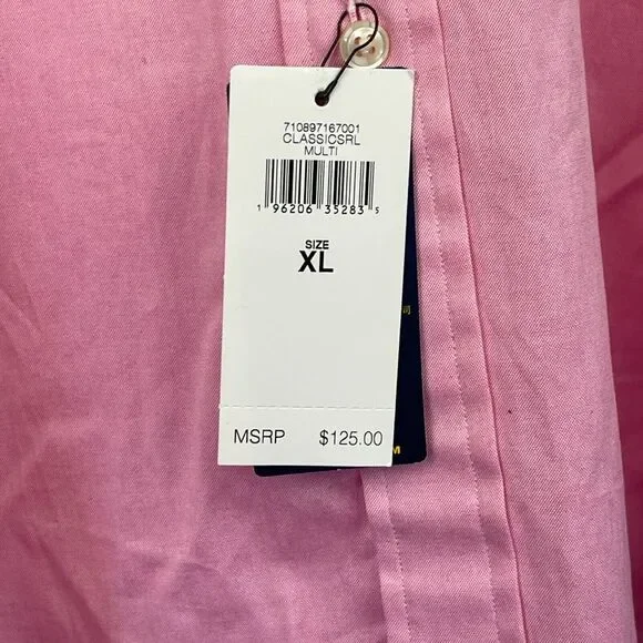 NEW Polo Ralph Lauren Mens 16.5 34/35 (Large) Cotton Button Down Solid Pink $125